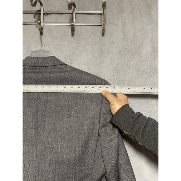 Jack Victor Suit Men 41L Gray Birds Eye Wool Flannel Academia Pants 35x33.5 Luxe - Picture 5 of 16